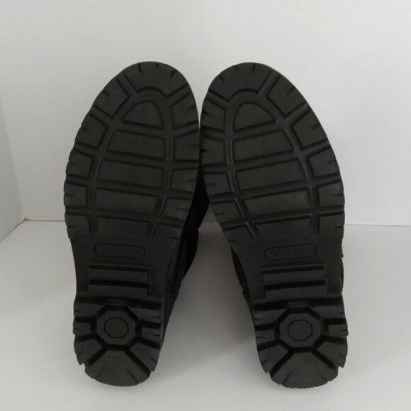 COACH Holiway Signature Snow Rain Boot in Black Canvas Women's Size 9.5 - Picture 14 of 14